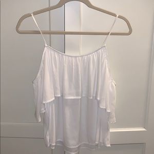 Flowy cold shoulder top!